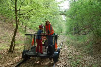 Draisinen-Fahrt auf der ehemaligen Bahnlinie Ratzeburg - Zarrentin